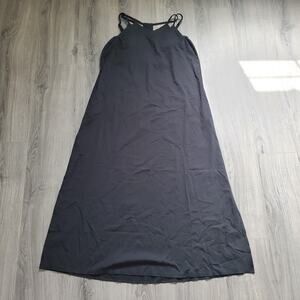 SheBird Maxi Dress Womens 3 S/M Black Bamboo Blend Sleeveless Strappy Savannah
